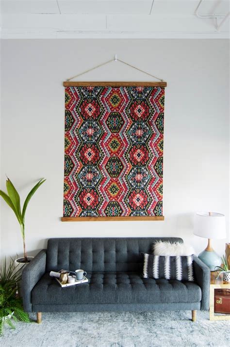 how to hang fabric on walls